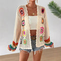 Bohemian Rainbow Crochet Cardigan.  Very Nice!