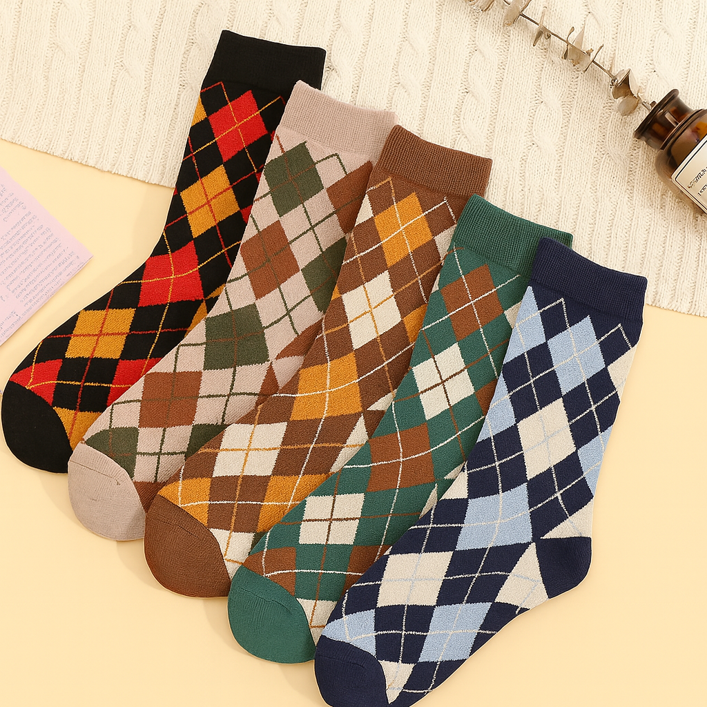 5 Pair Very Nice Argyle Socks!