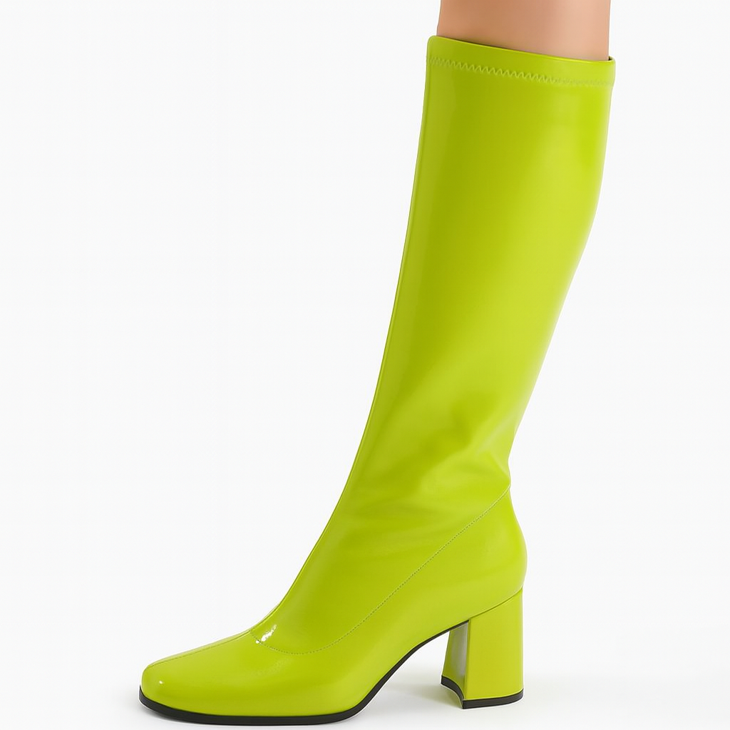 BRONZEBORN'S HIPPIE NEON GOGO BOOTS SUPER HOT!