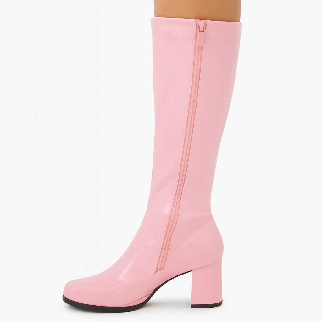 BRONZEBORN'S HIPPIE PINK GOGO BOOTS SUPER HOT!