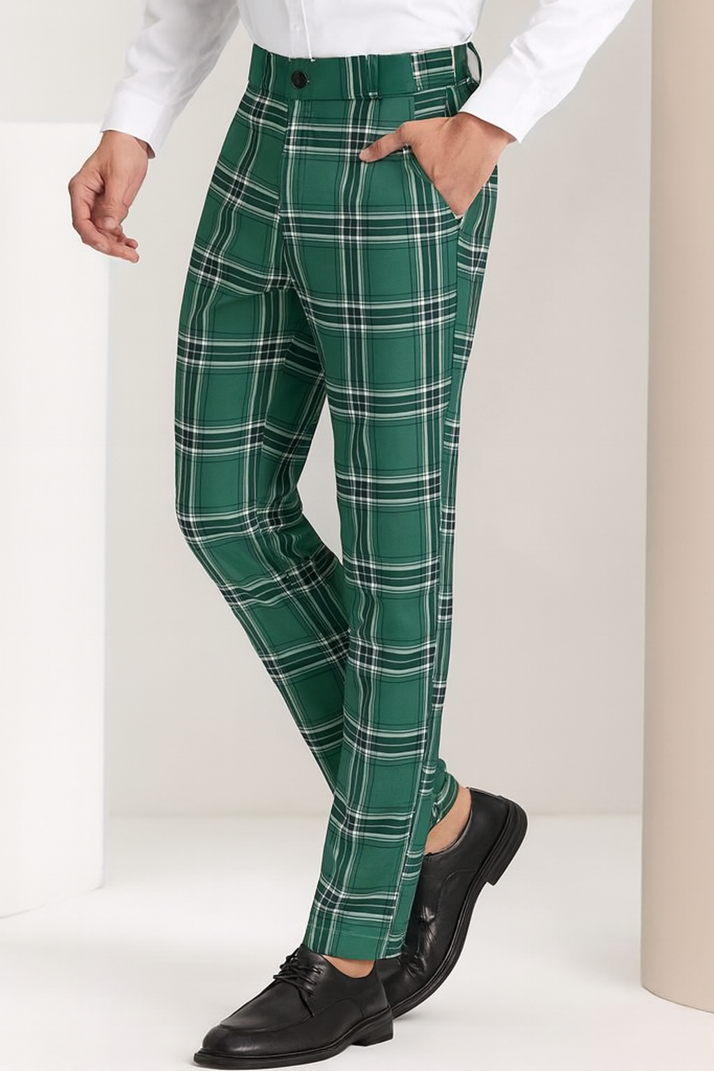 Men's Fashion Plaid Casual Pants / 2XL / 3XL