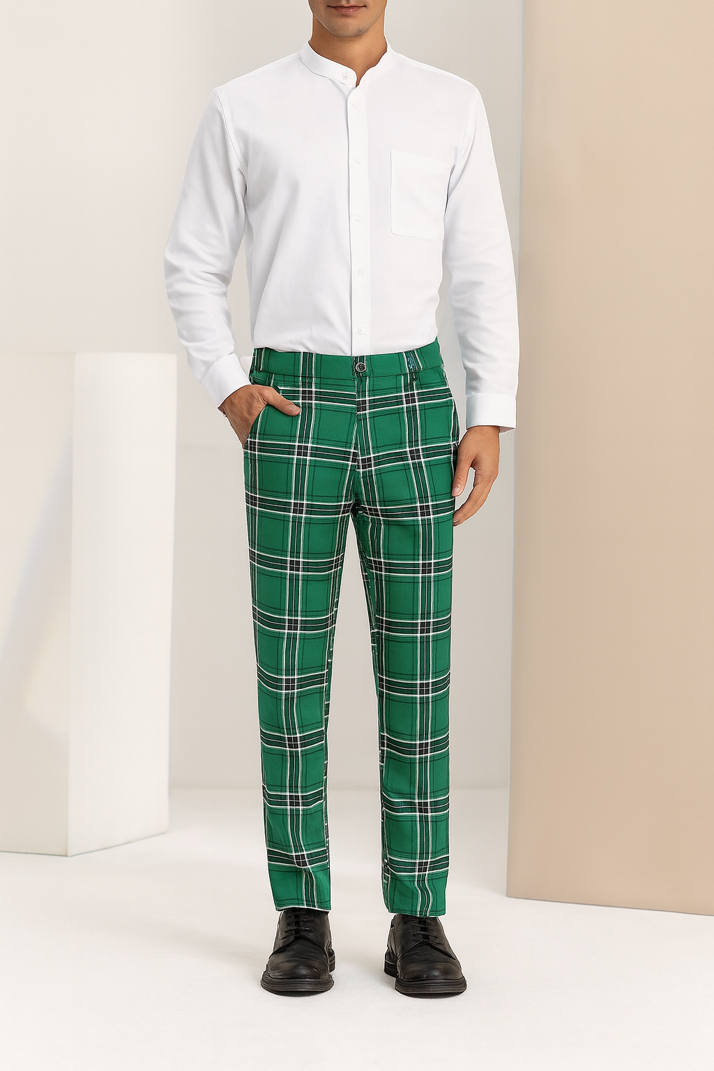 Men's Fashion Plaid Casual Pants / 2XL / 3XL