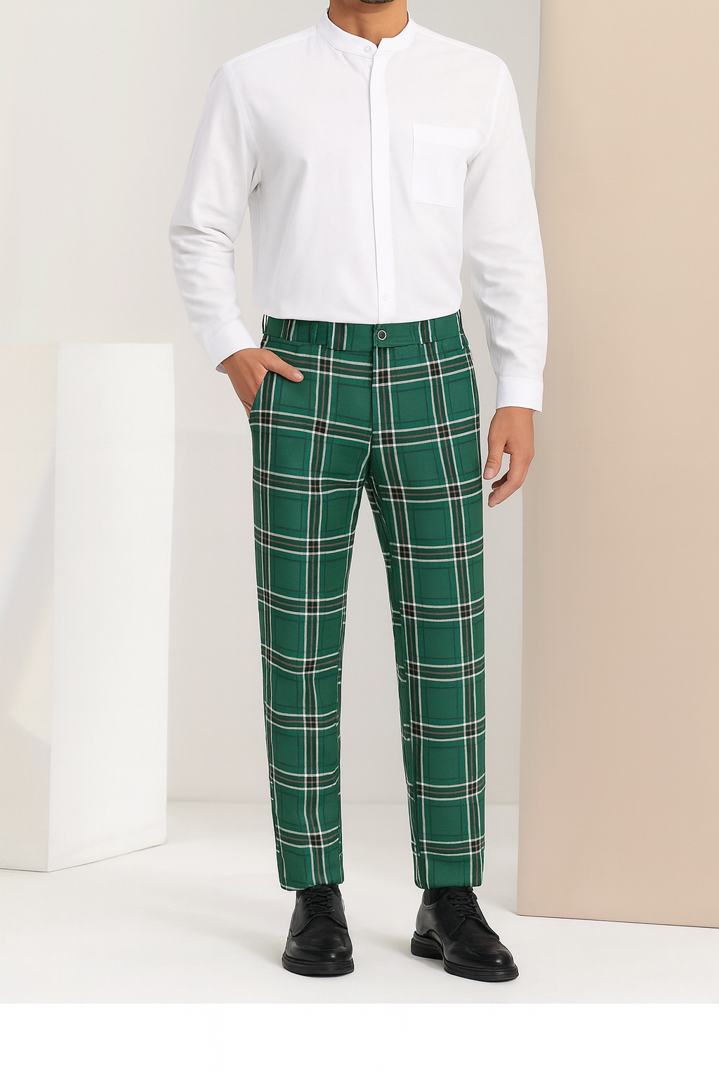 Men's Fashion Plaid Casual Pants / 2XL / 3XL