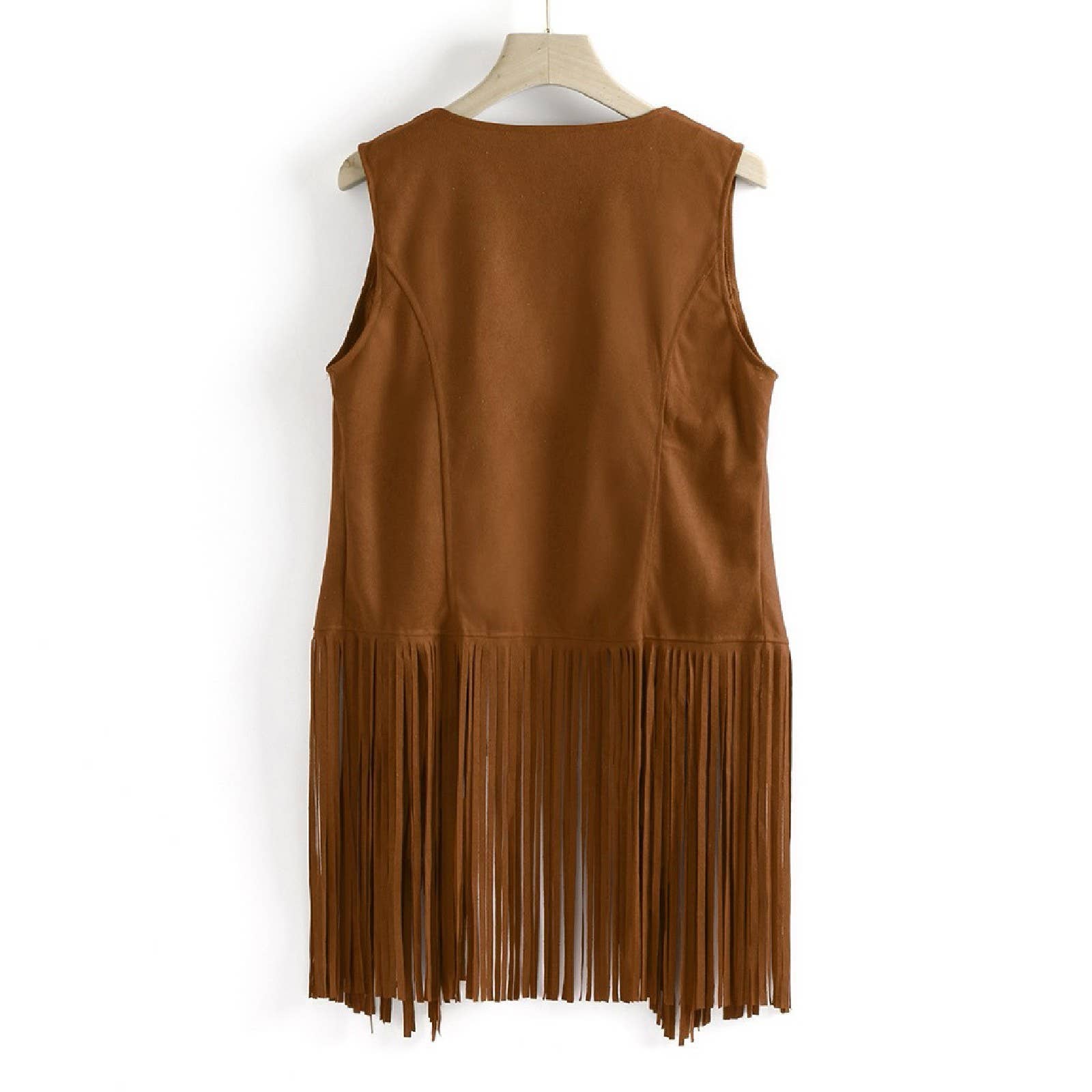 Stylish Hippie Vest Brown.  Very Nice! Back