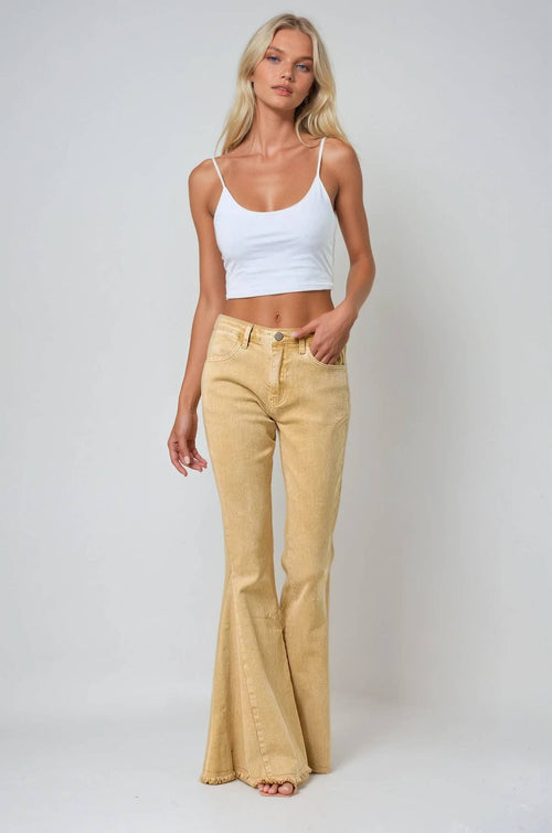 ACID WASHED BELLBOTTOM JEANS. VERY NICE!