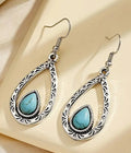 VINTAGE TURQUOISE TEARDROP EARRINGS. VERY NICE!